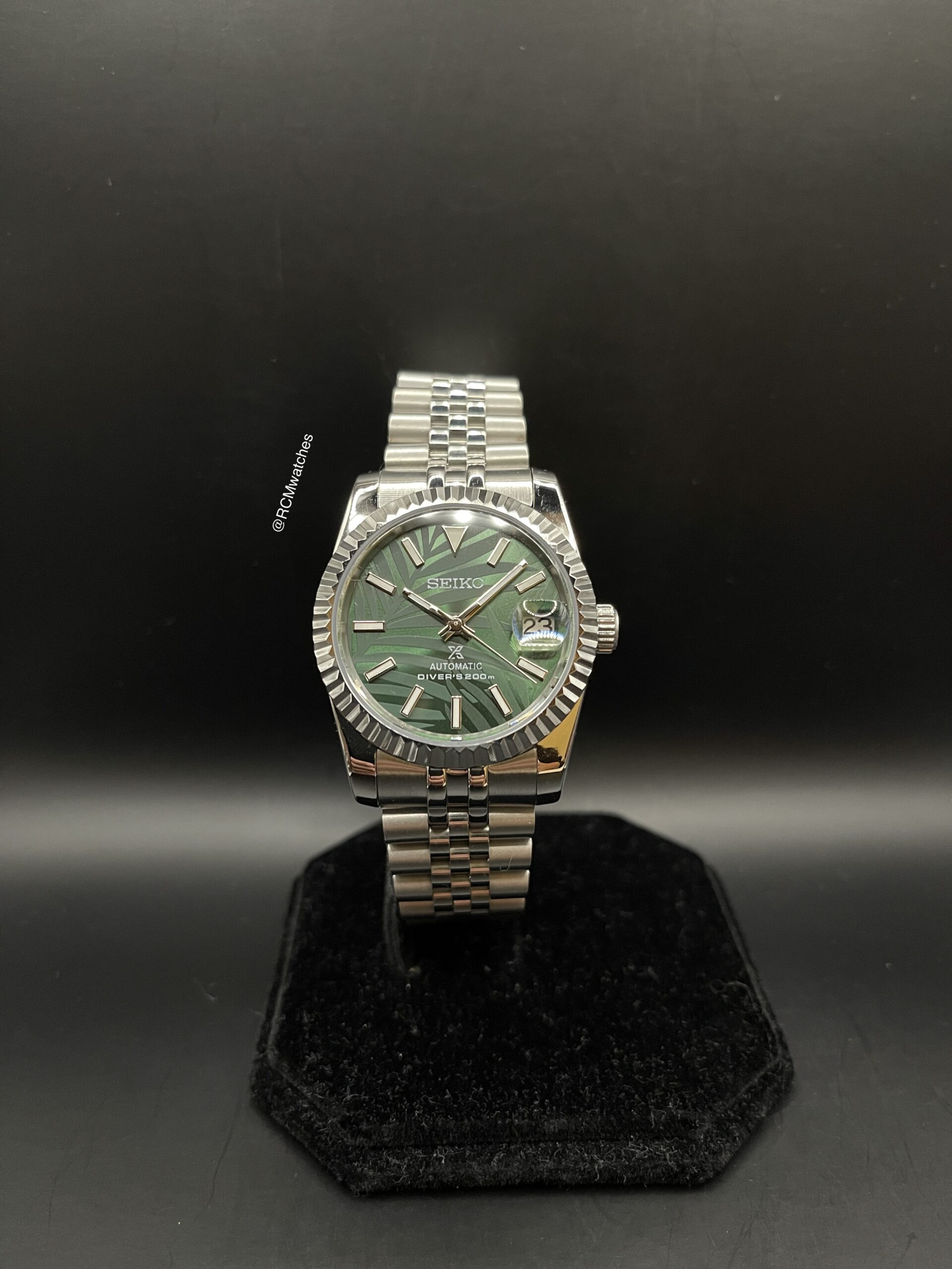 Date Just Palm Green Fluted - Afbeelding 2