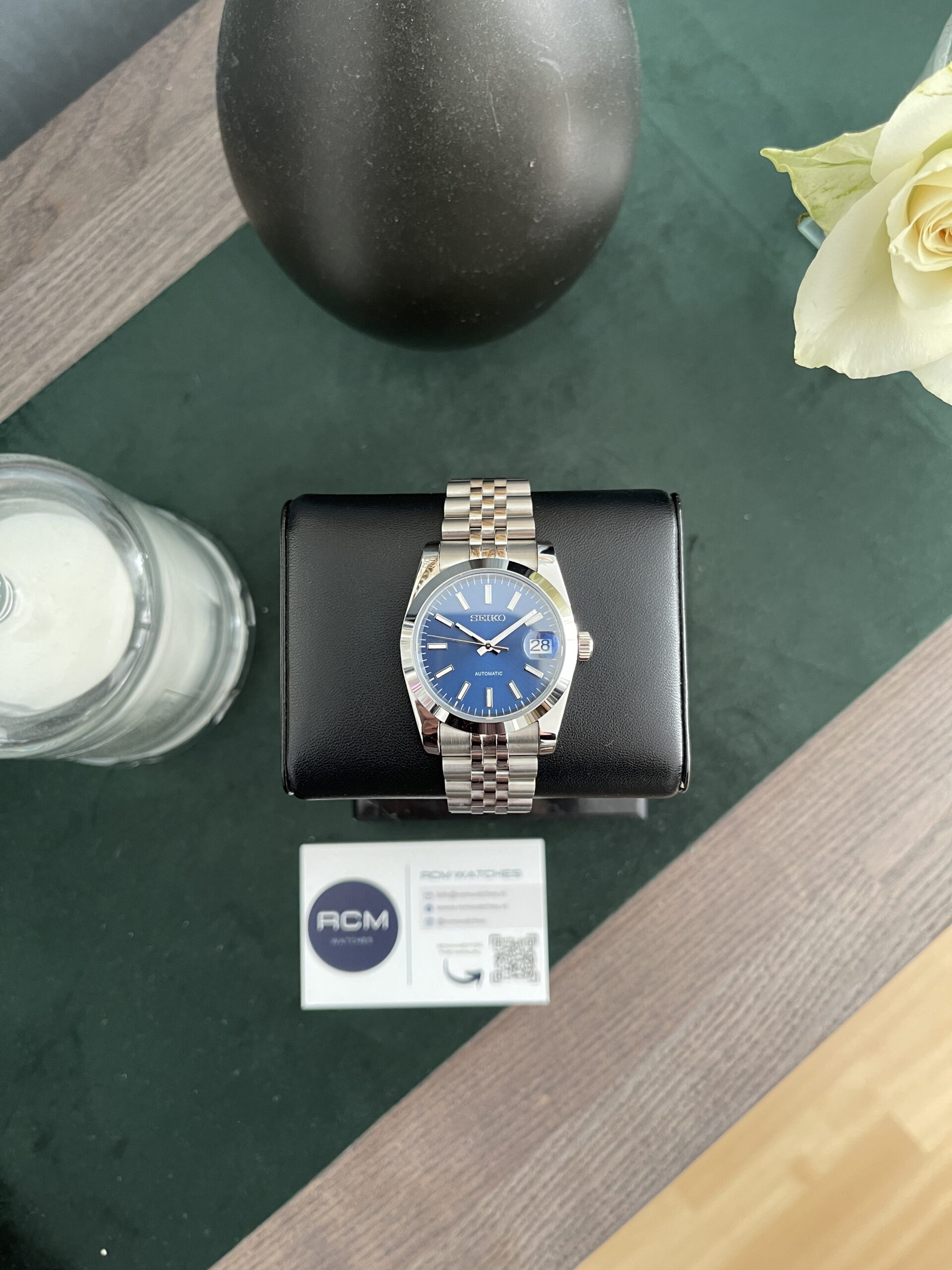 Date Just Navy Flat Bezel - Afbeelding 2